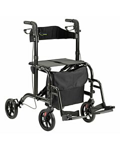 Rollator en rolstoel in een