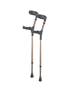 Elleboogkrukken Base dubbel verstelbaar - metallic brons