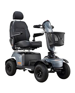 Excel Galaxy Compact II EVO Thunder Grey voor en zijaanzicht scootmobiel