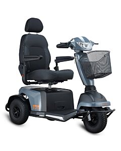 Excel Galaxy ll EVO 3 Thunder Grey zijkant en voorkant scootmobiel
