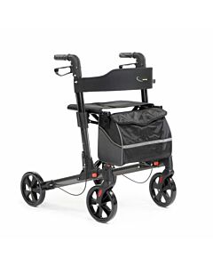 Rollator Double antraciet met luxe tas