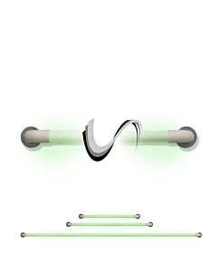 Wandbeugel - Glow in the Dark: lengtes tot 6 meter - P.O.A.