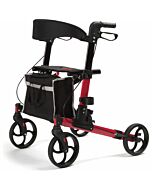Vermeiren rollator Quava dubbel opvouwbaar. Een mooie design rollator leverbaar in rood en antraciet.