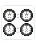 Complete set van 4 soft wielen Rehasense rollator
