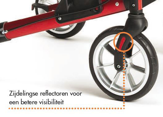 Rollator Quava veilig in het donker Guava_rollator_veiligheid_reflectoren-600x400